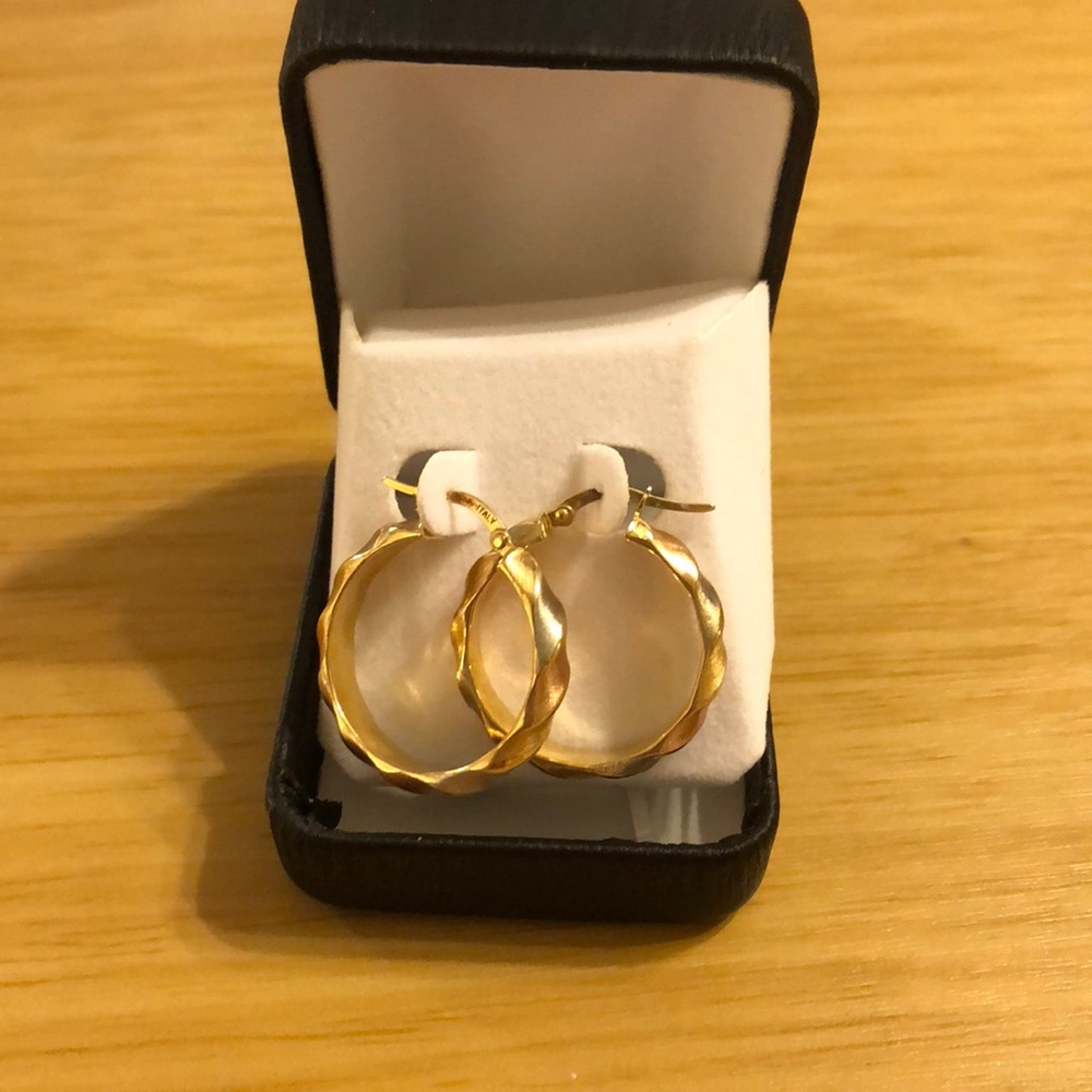 Tricolor hoop earrings